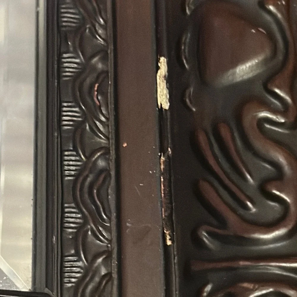 Elegant Brown Framed Wall Mirror